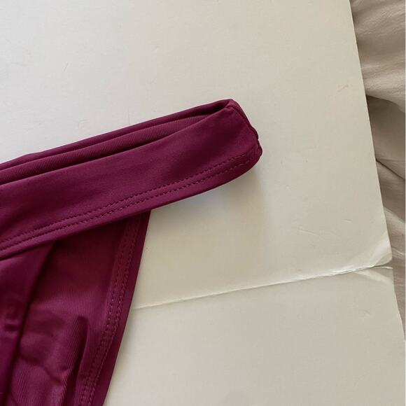 Andie Swim The Caicos Bottom Cheeky Banded Plum Bikini Bottoms M Medium NWT - Picture 4 of 8